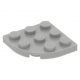 LEGO lapos elem lekerekített sarokkal 3x3, világosszürke (30357)